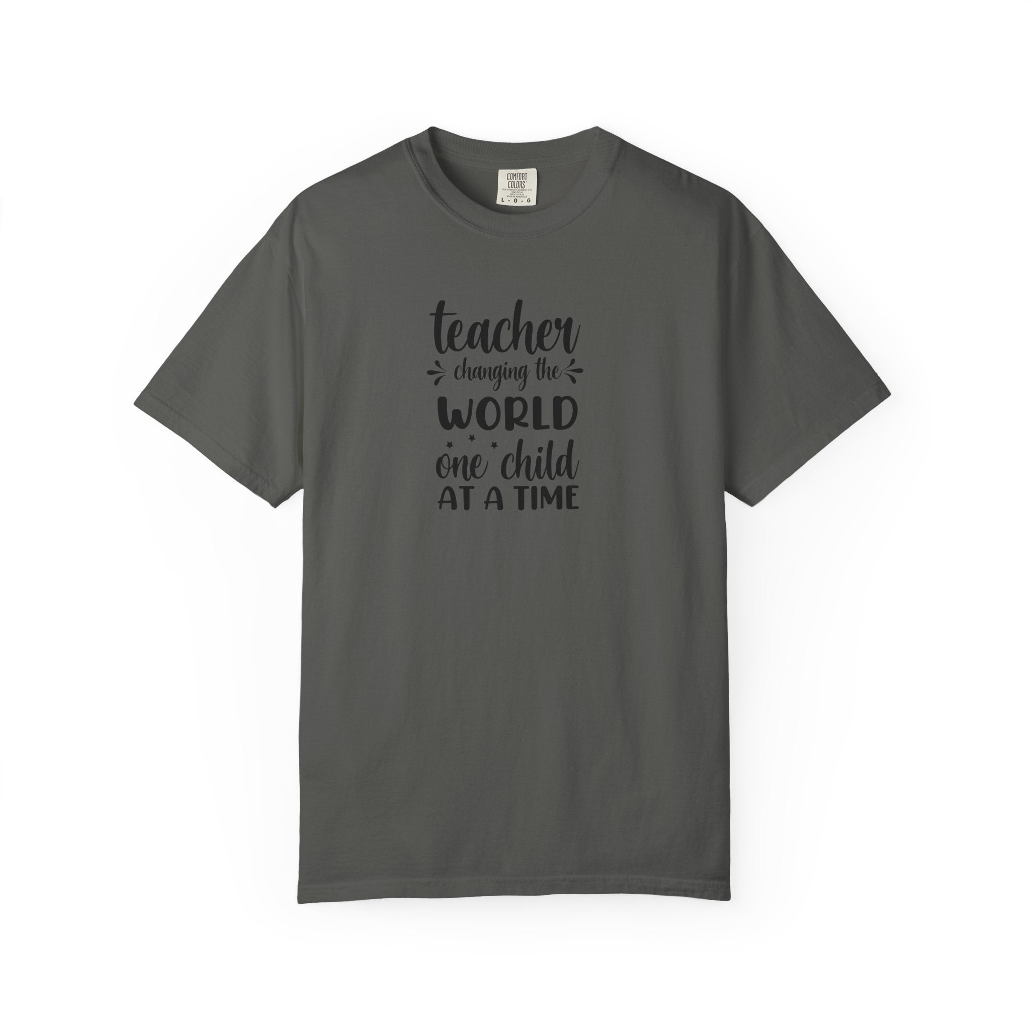 Teacher T-Shirt – "Changing the World One Child at a Time" Inspirational Educator Tee