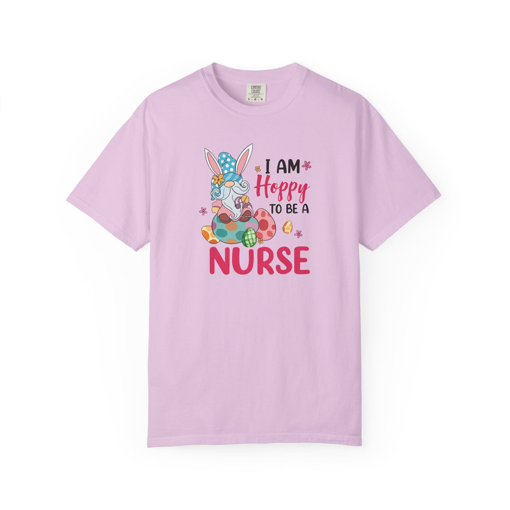 Nurse Bunny T-Shirt — "I Am Hoppy to Be a Nurse" Cute Easter Tee