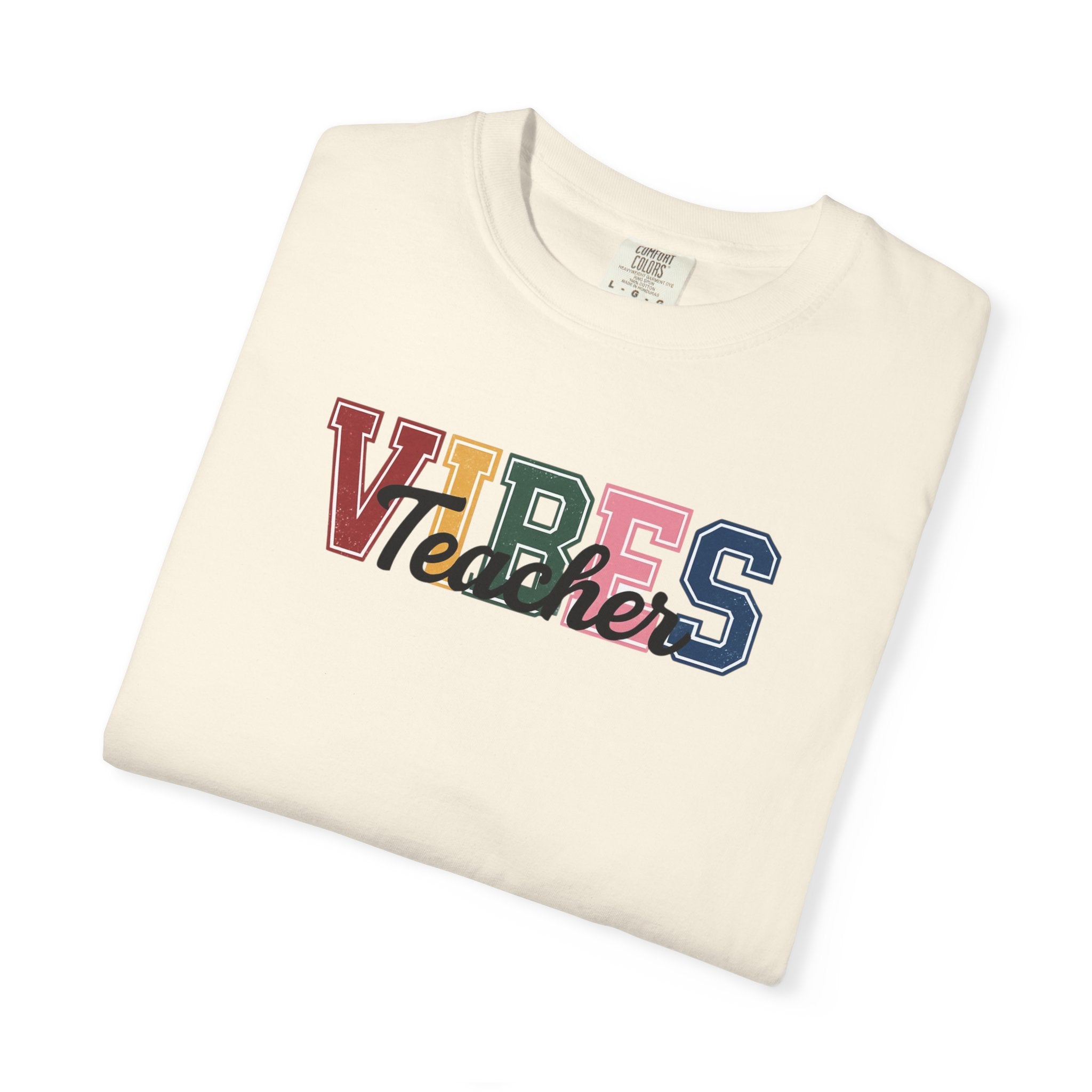 VIBES Teachers T-Shirt — Colorful Retro School Pride Tee