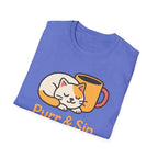 Purr & Sip Cat Coffee T-Shirt
