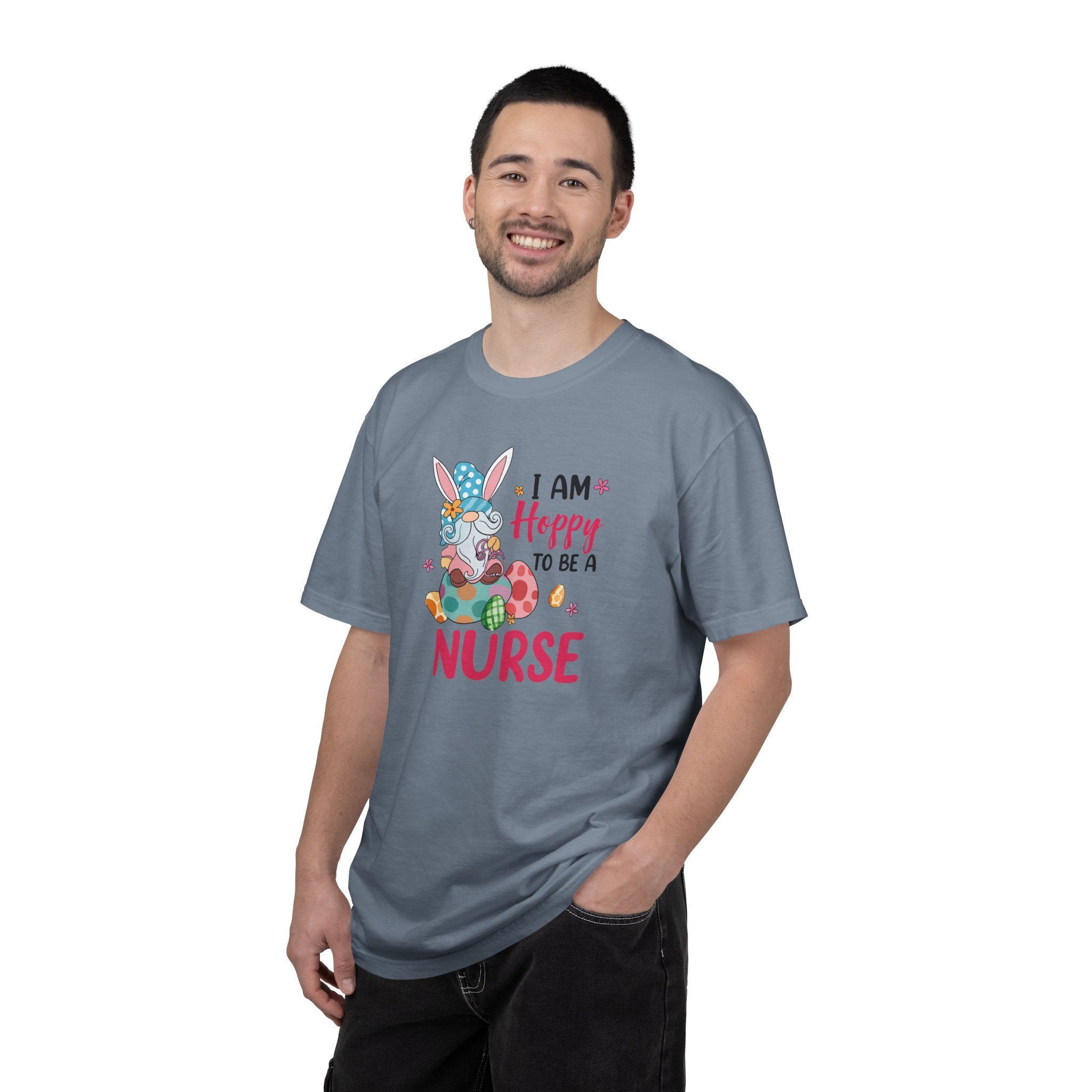 Nurse Bunny T-Shirt — "I Am Hoppy to Be a Nurse" Cute Easter Tee