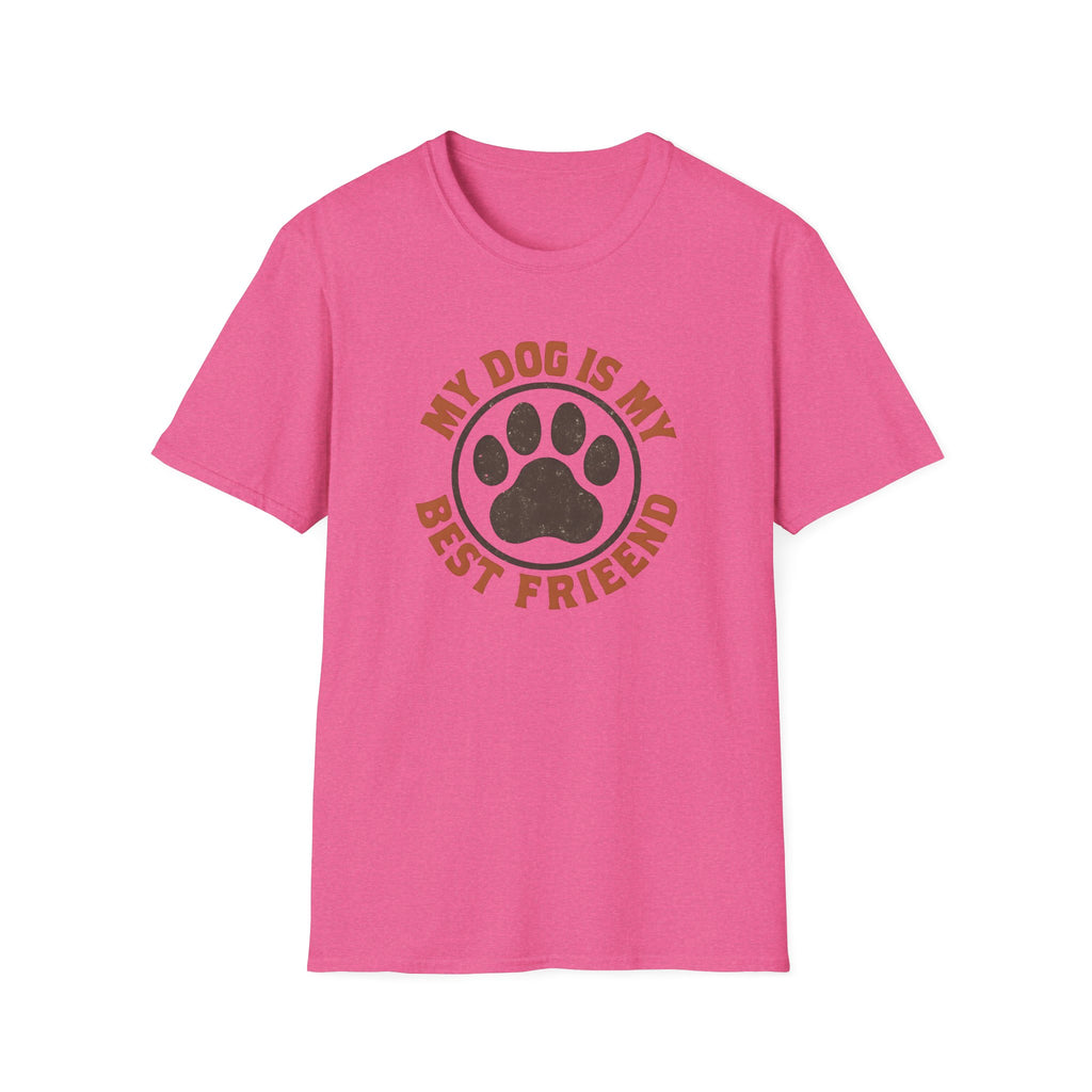 Dog Lover T‑Shirt — "My Dog Is My Best Friend" Paw Print Tee