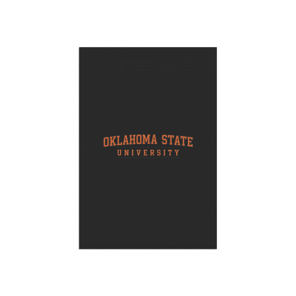 Oklahoma State University Garden Flag — Black & Orange House Banner