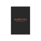 Oklahoma State University Garden Flag — Black & Orange House Banner