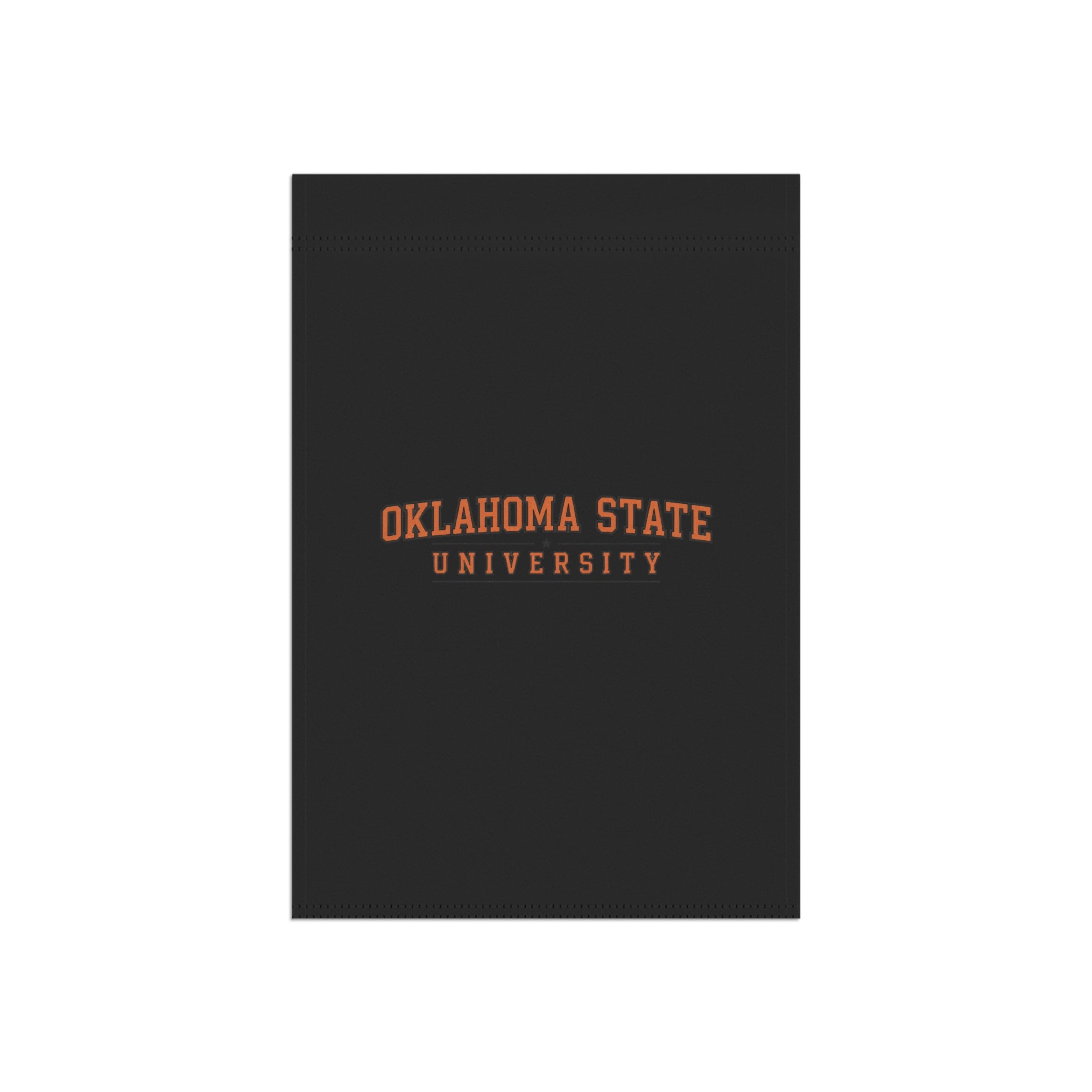 Oklahoma State University Garden Flag — Black & Orange House Banner