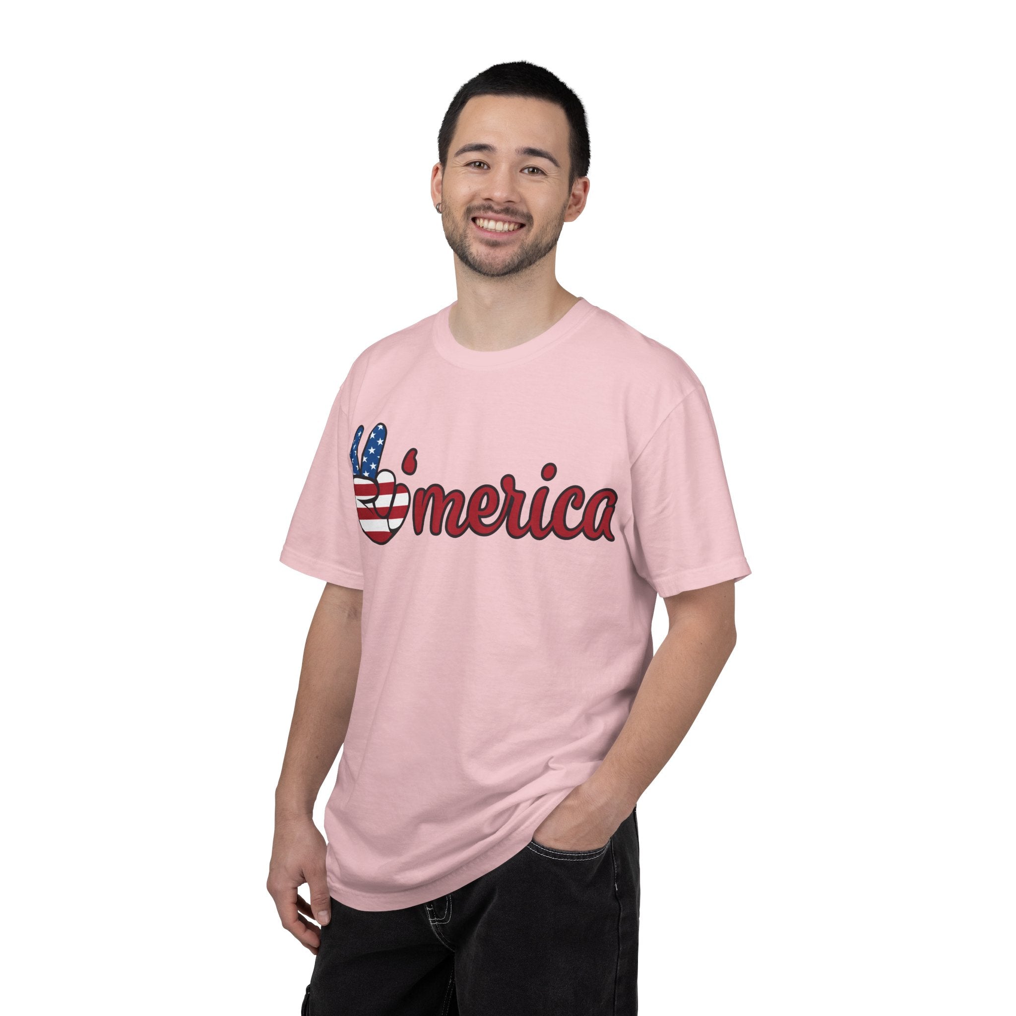 'Merica Peace Sign T-Shirt — Patriotic USA Flag Graphic Tee for 4th of July
