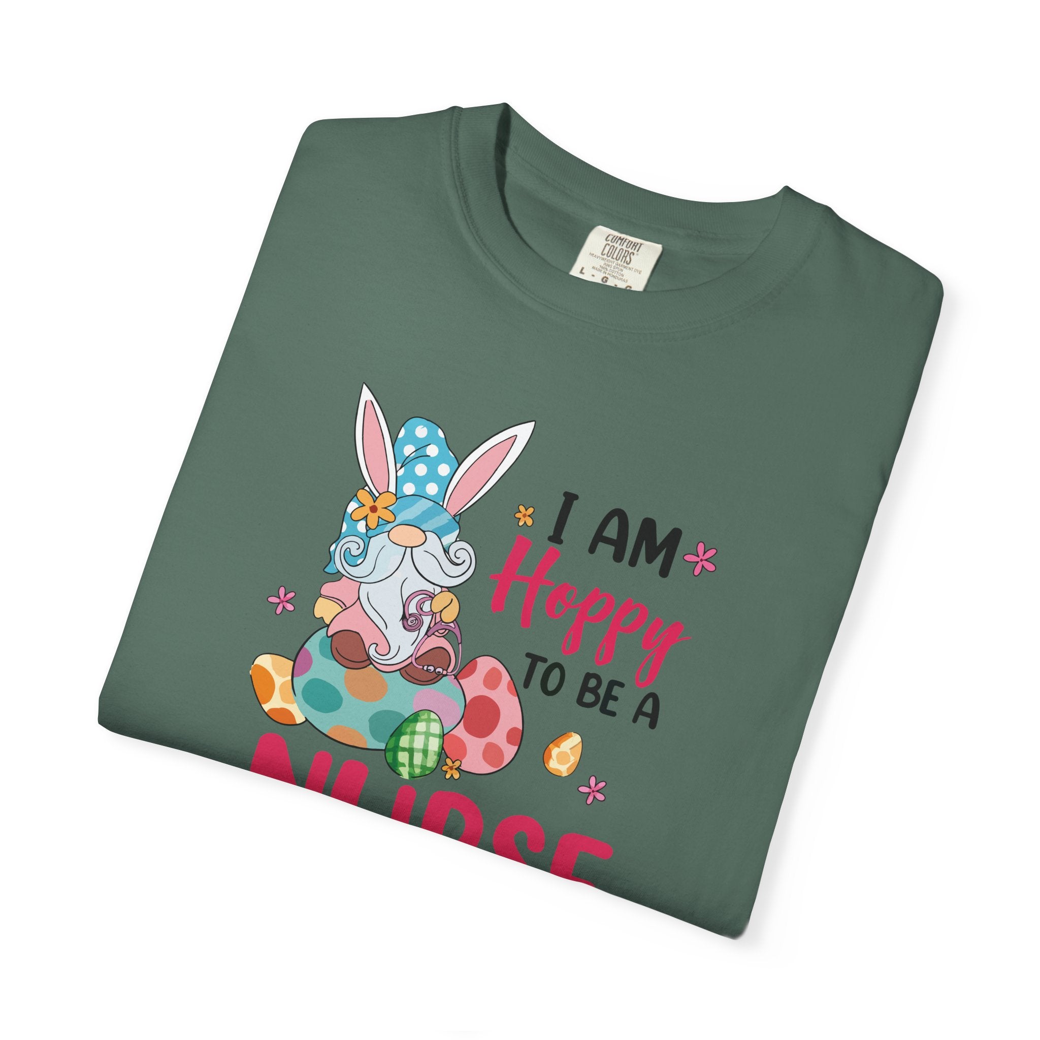 Nurse Bunny T-Shirt — "I Am Hoppy to Be a Nurse" Cute Easter Tee