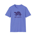 T-Shirt — "Roll With It" Turtle Skateboard Graphic Tee