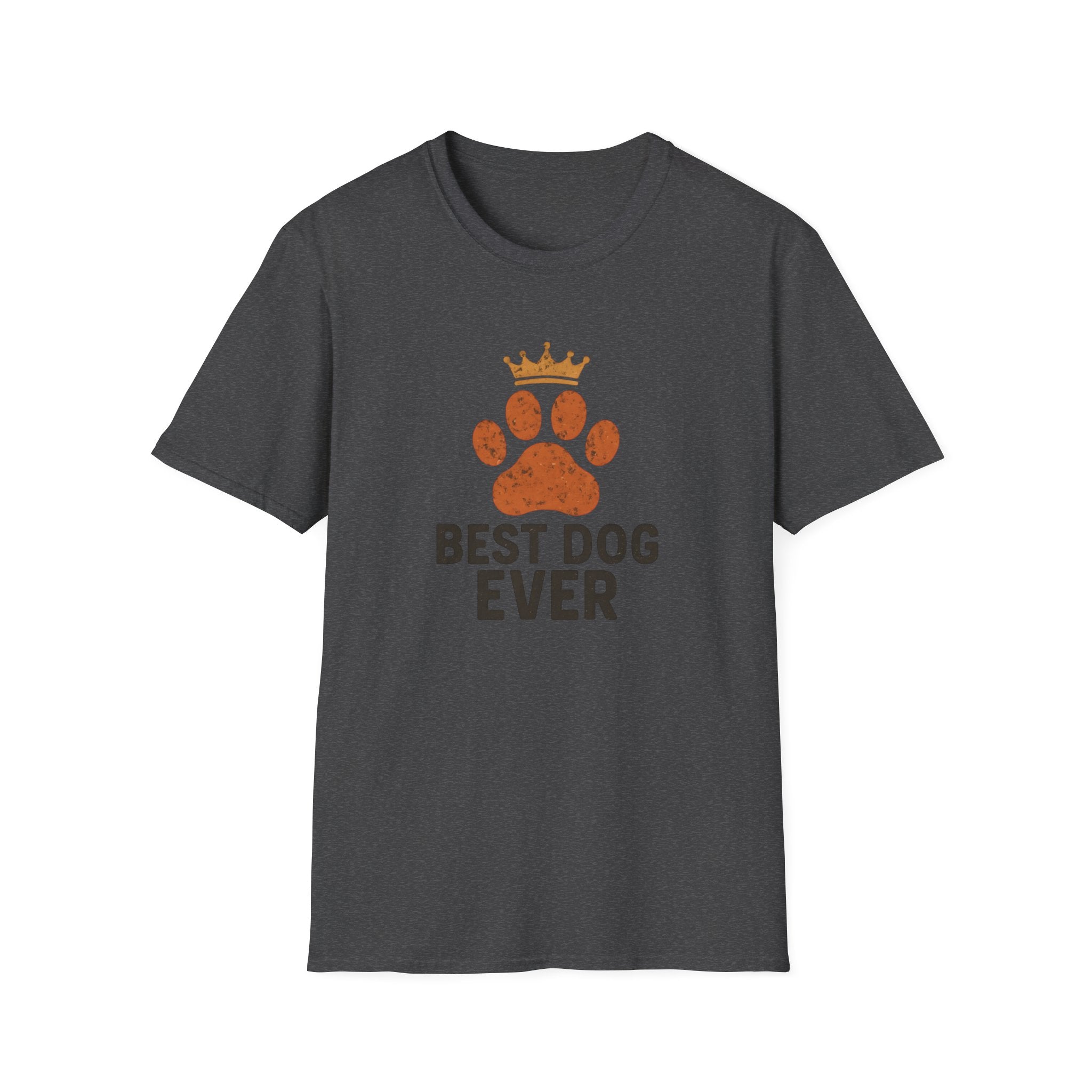 Best Dog Ever T-Shirt — Paw Print with Crown Dog Lover Tee