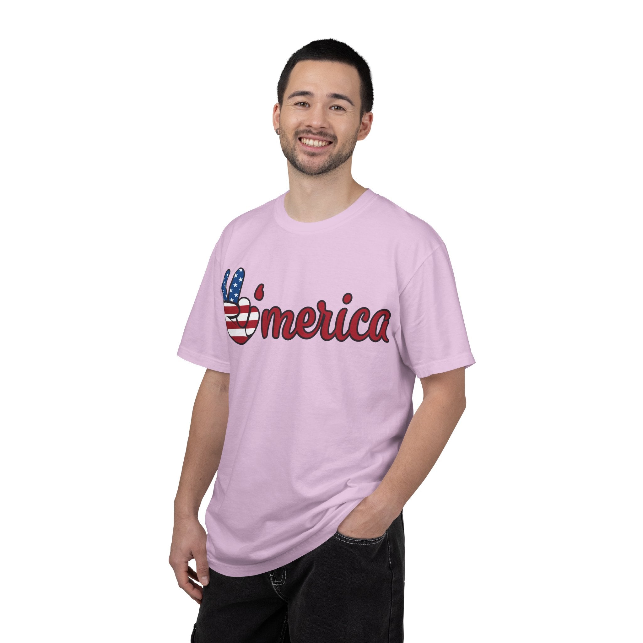 'Merica Peace Sign T-Shirt — Patriotic USA Flag Graphic Tee for 4th of July