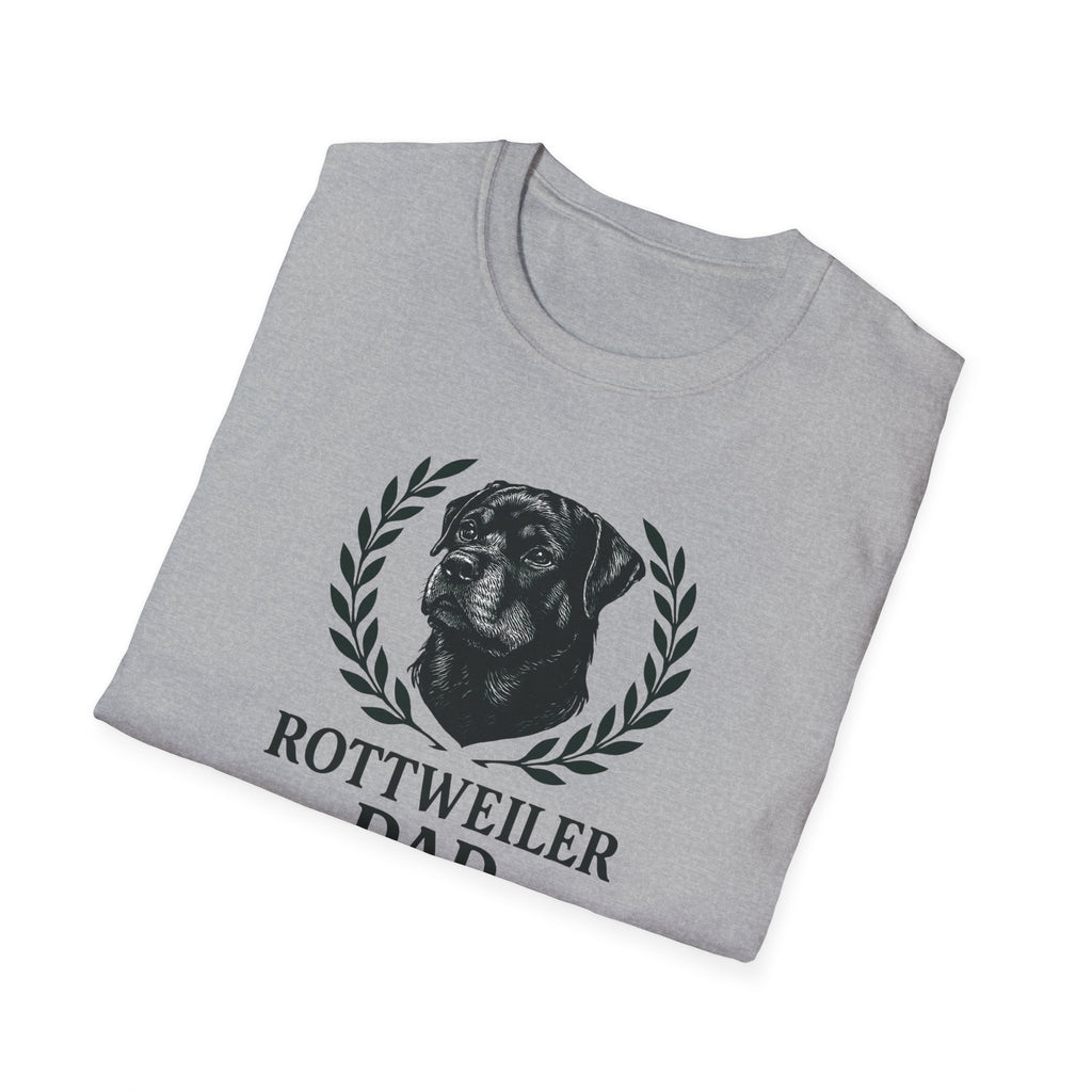Rottweiler Dad T-Shirt — Dog Dad Tee with Rottweiler Portrait