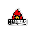 Cardinals Mascot Die-Cut Magnet — School Team Logo Refrigerator Sticker