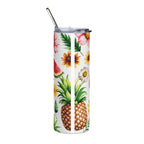 Pineapple & Watermelon Floral 20oz Stainless Tumbler