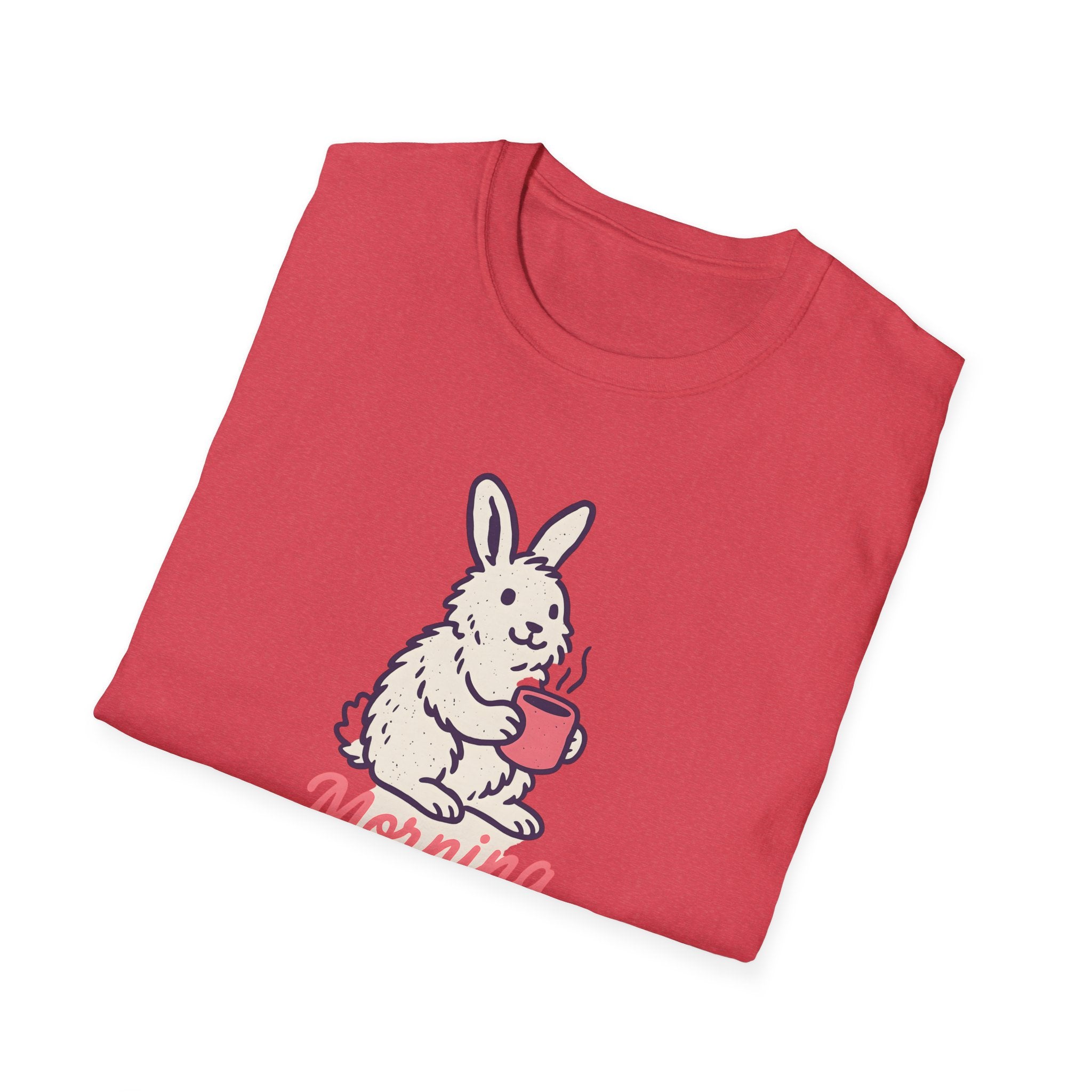 Morning Hopper Bunny T-Shirt — Cute Coffee Rabbit Tee