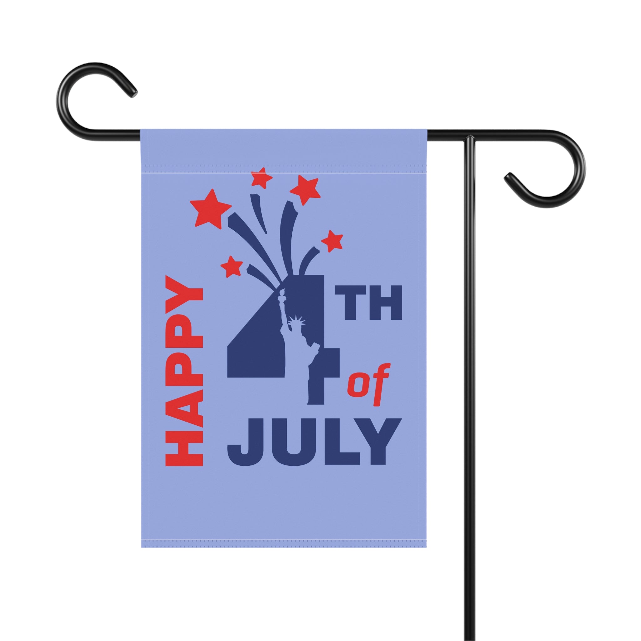 4th of July Garden Flag — Happy 4th of July Patriotic Yard Banner