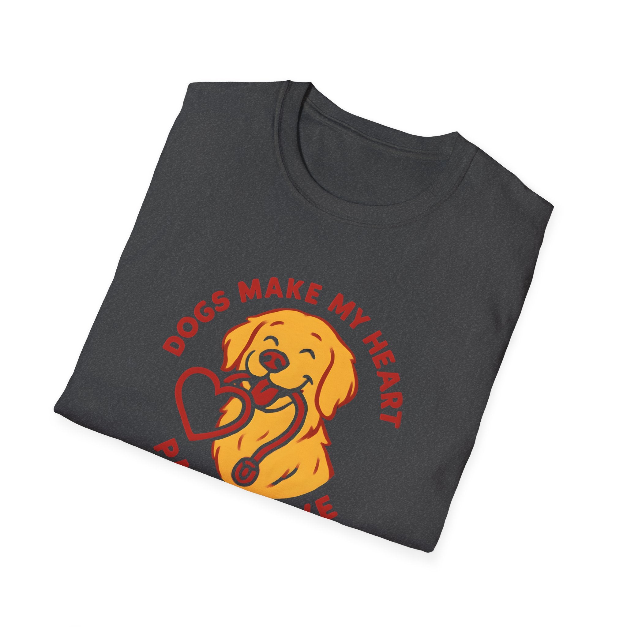Dogs Make My Heart Pawsitive T-Shirt — Cute Dog Lover Graphic Tee