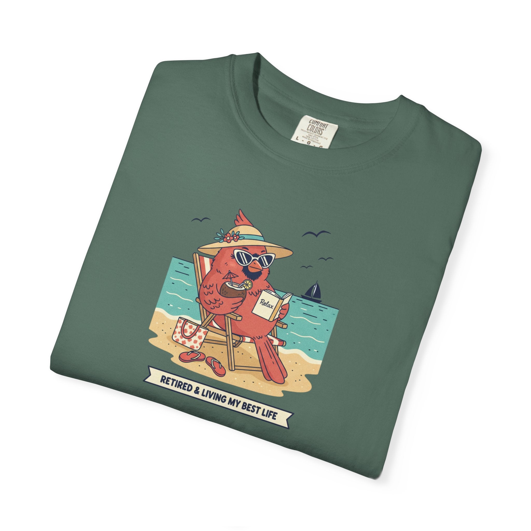 Beach Cardinal Relaxing T-Shirt — Retro Summer Tee