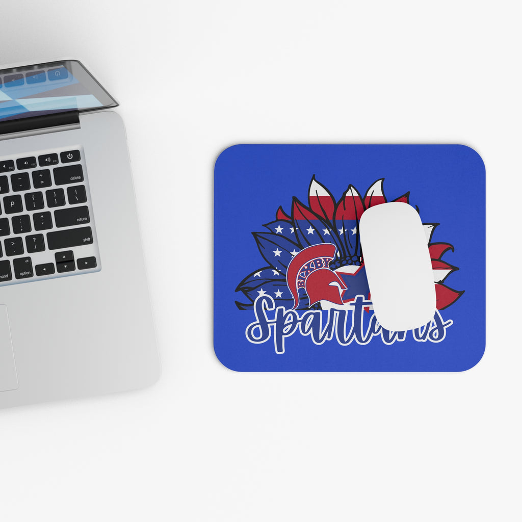 Spartans Patriotic Flower Mouse Pad