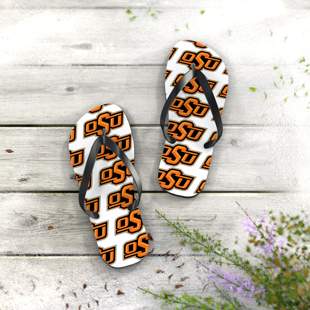 OSU Pattern Flip Flops – Oklahoma State Logo Beach Sandals