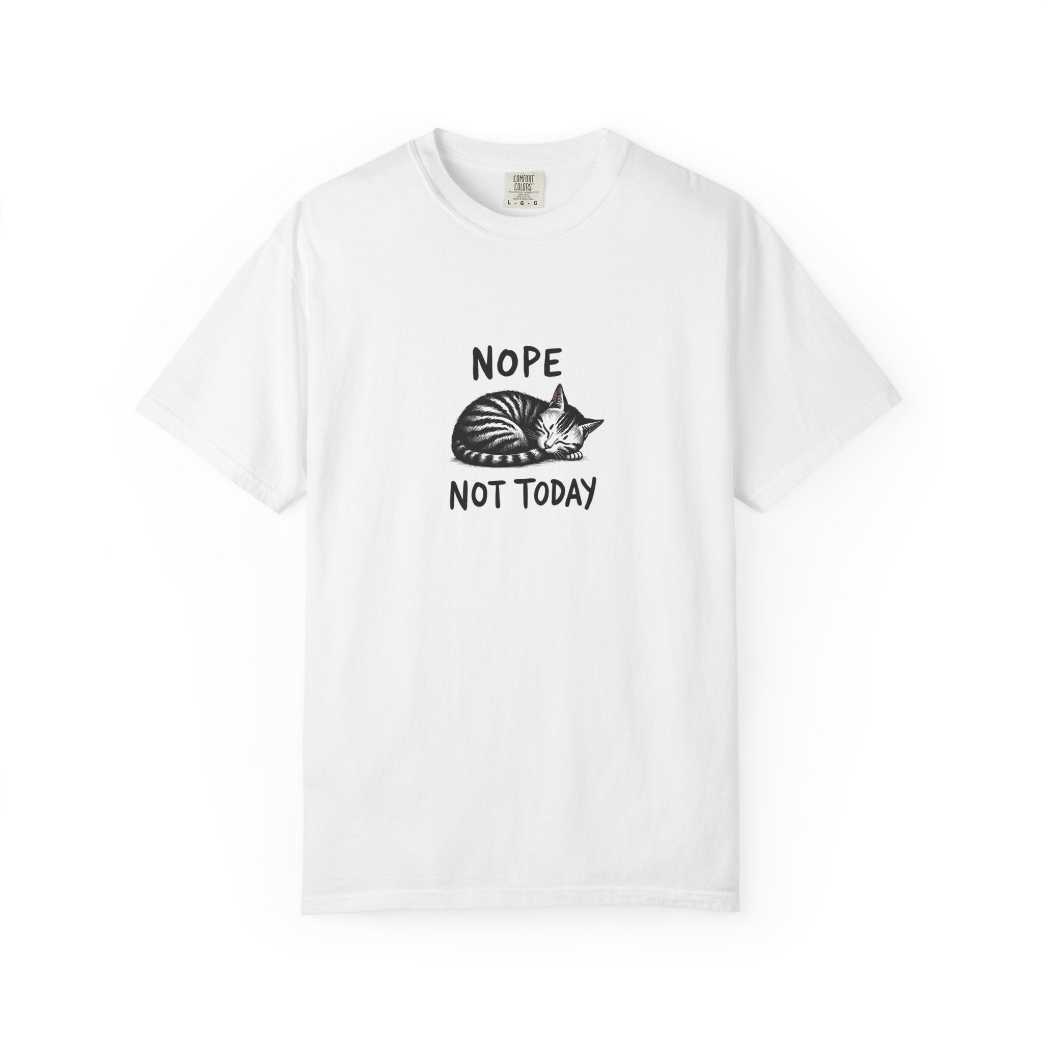 'Nope Not Today' Sleeping Cat Graphic Tee