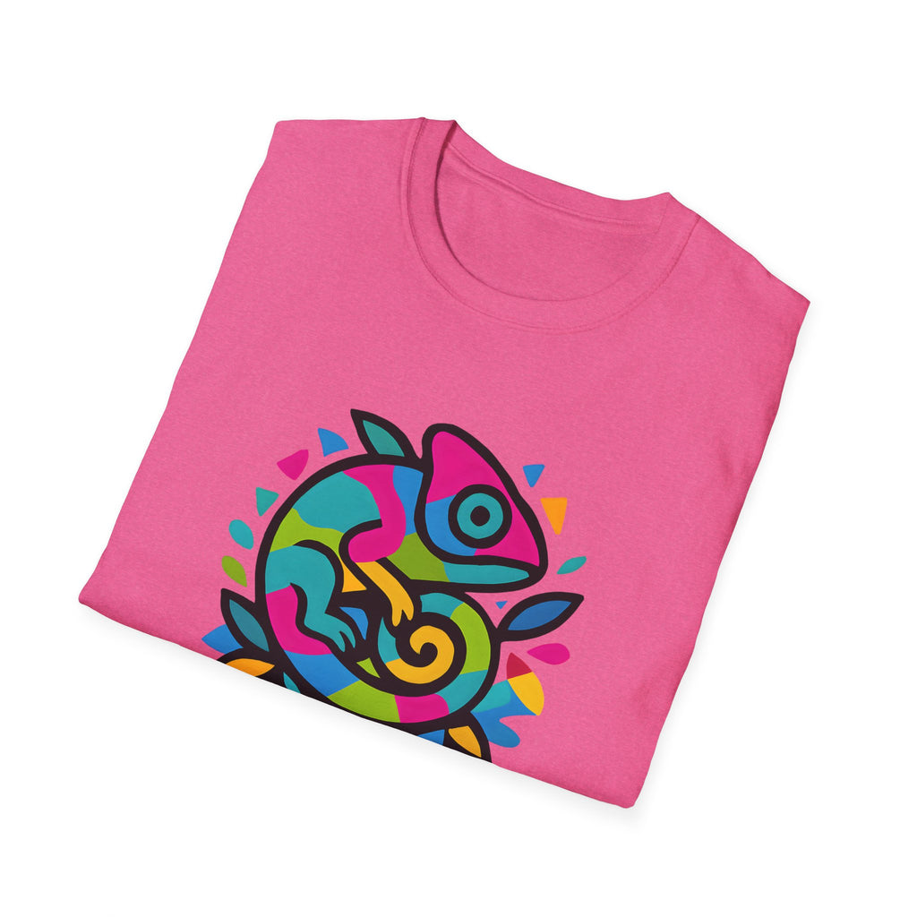 Unisex T-Shirt — 'Unleash Your Colors' Rainbow Chameleon Graphic Tee