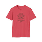 Paw-fect Life T-Shirt — Floral Paw Print Tee for Dog & Cat Lovers