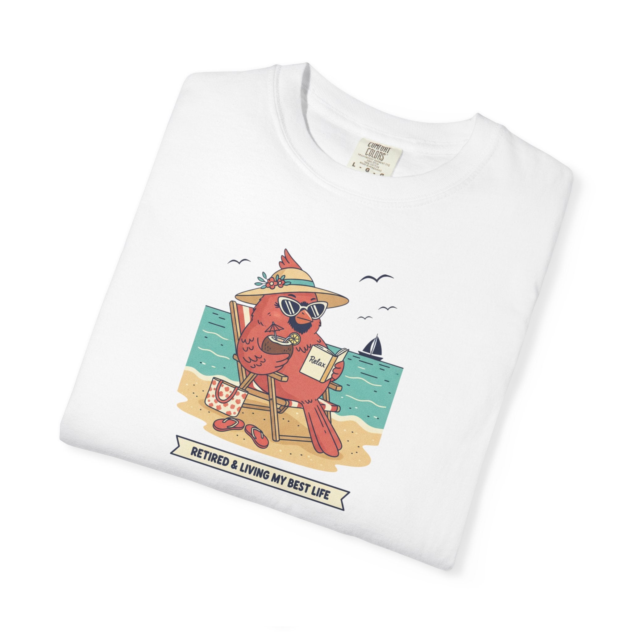 Beach Cardinal Relaxing T-Shirt — Retro Summer Tee