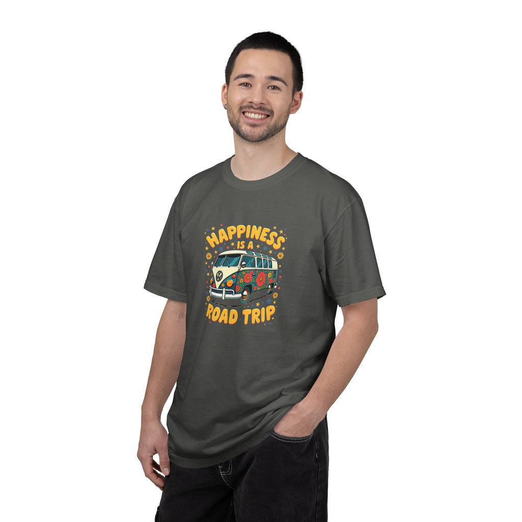 Road Trip T-Shirt — "Happiness Is A Road Trip" Vintage Camper Tee