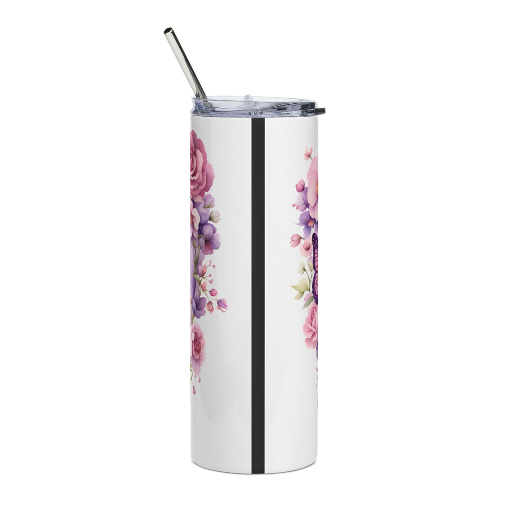 Mothers Day  Butterfly & Rose 20oz Stainless Tumbler