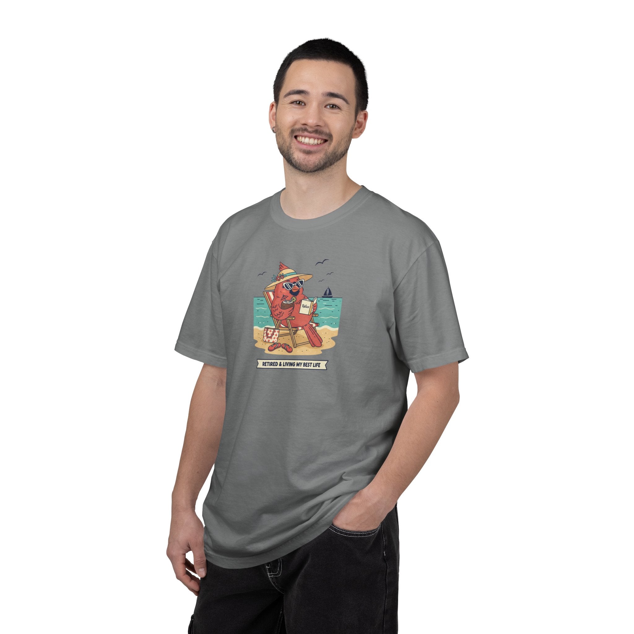Beach Cardinal Relaxing T-Shirt — Retro Summer Tee