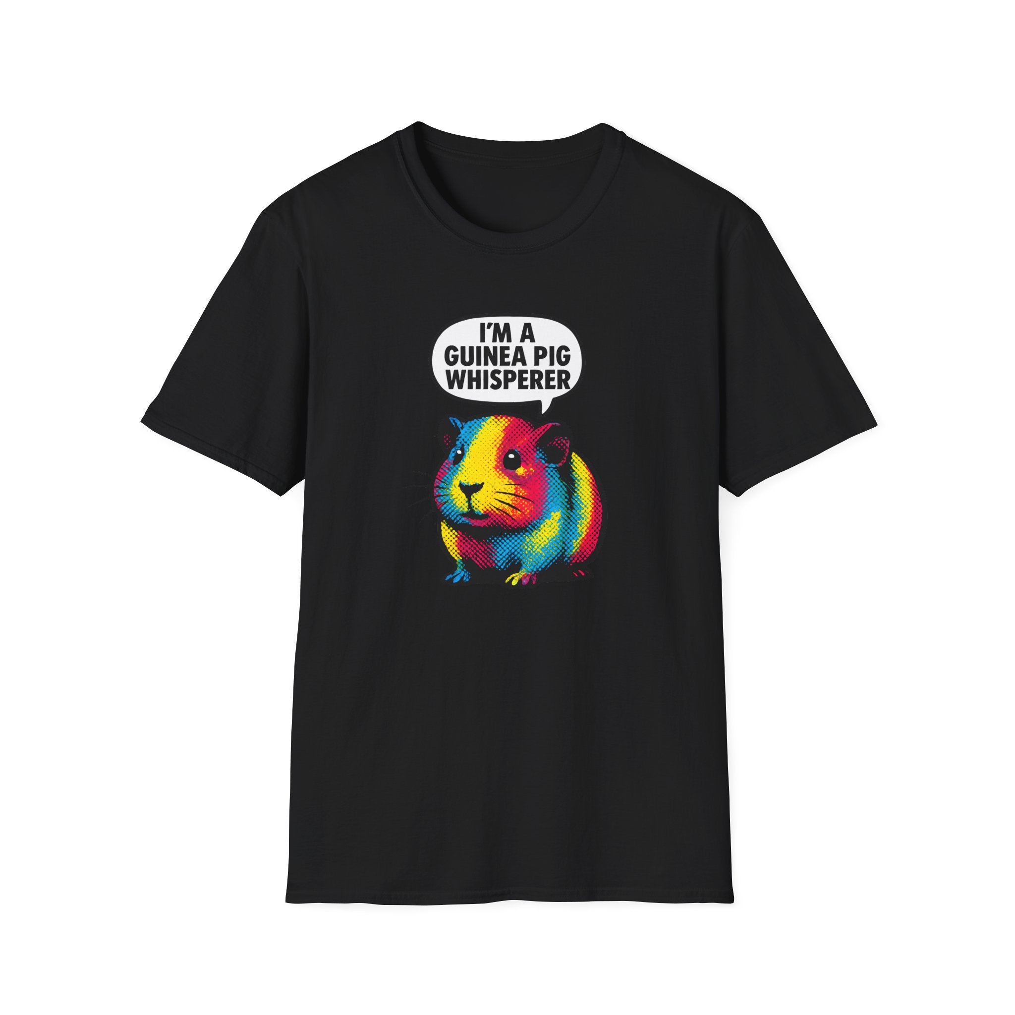 Guinea Pig Whisperer T‑Shirt — Colorful Rainbow Guinea Pig Tee