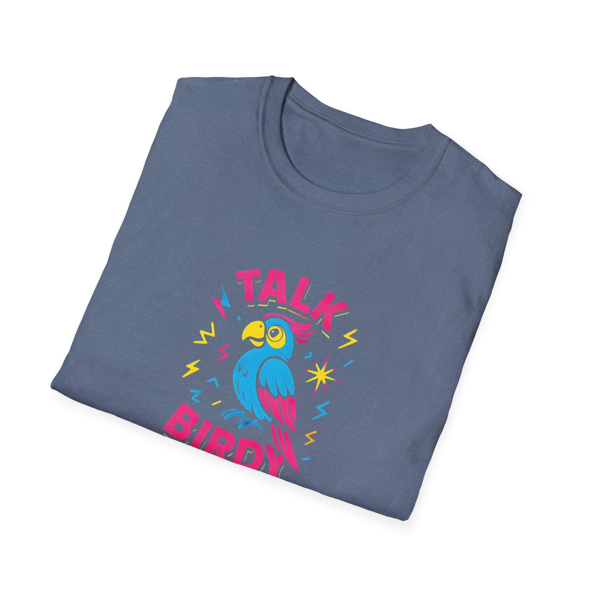 Talk Birdy To Me T-Shirt — Colorful Parrot Graphic Tee