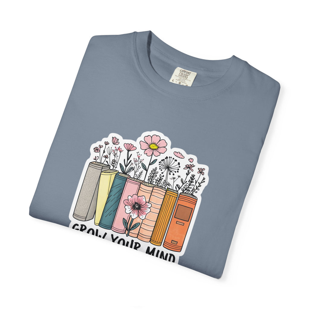 Grow Your Mind Book Stack T-Shirt