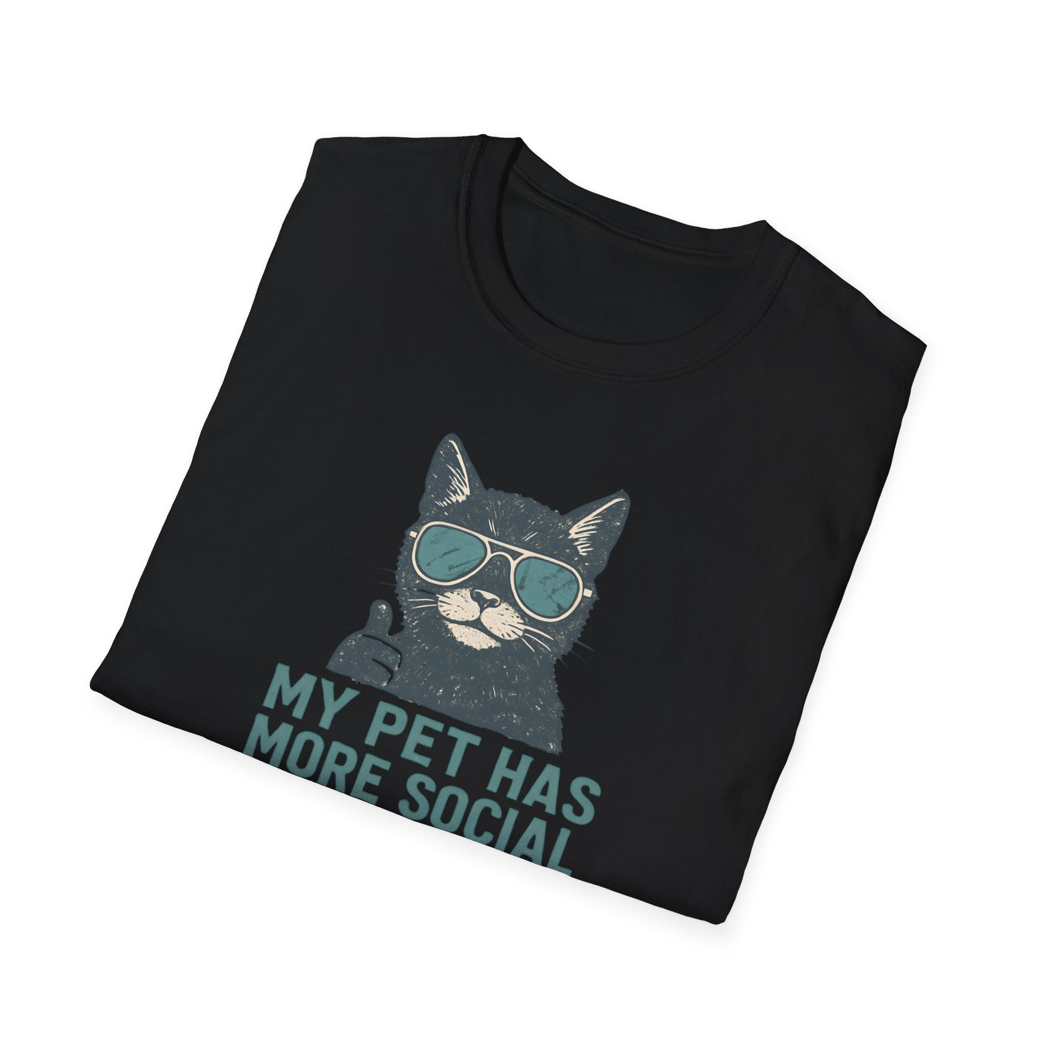 Cat T-Shirt — “My Pet Has More Social Skills Than I Do” Funny Cat Graphic Tee