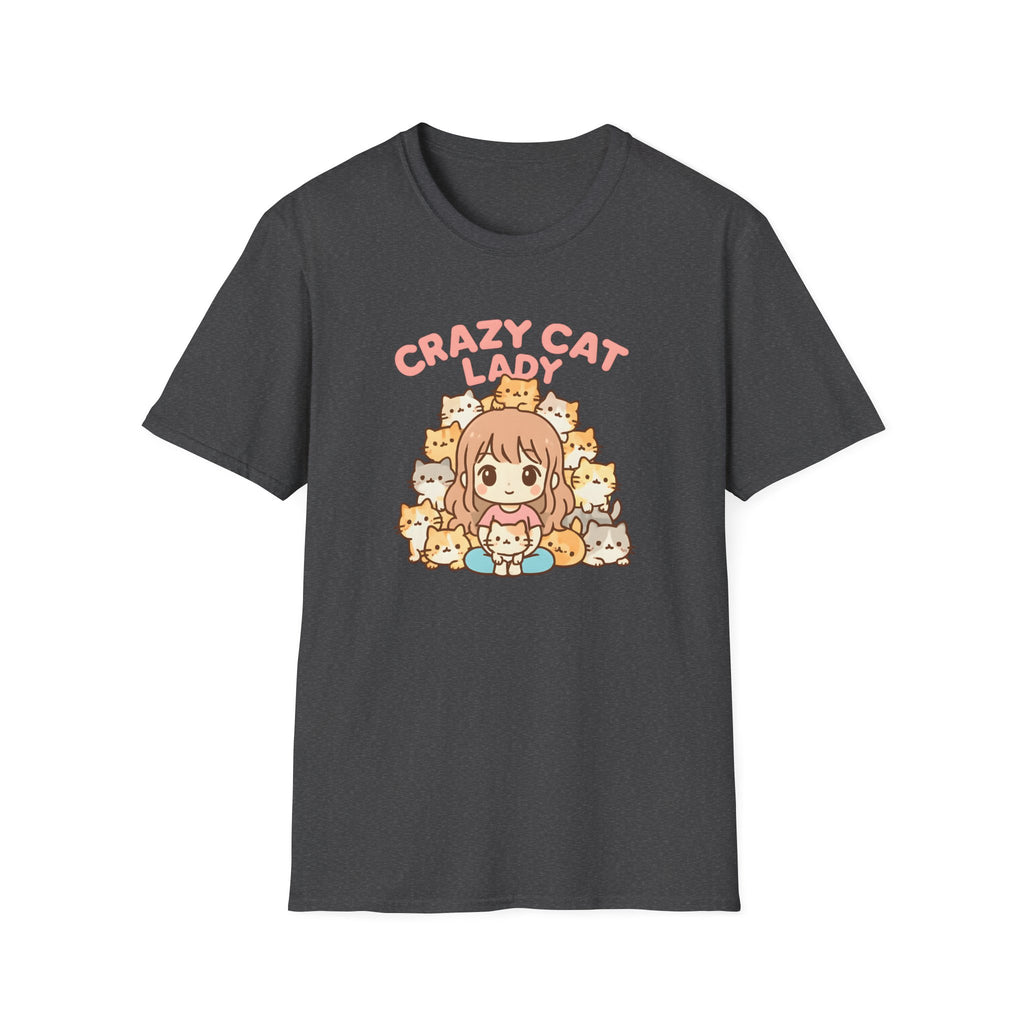 Crazy Cat Lady T-Shirt — Cute Anime Cat Mom Graphic Tee