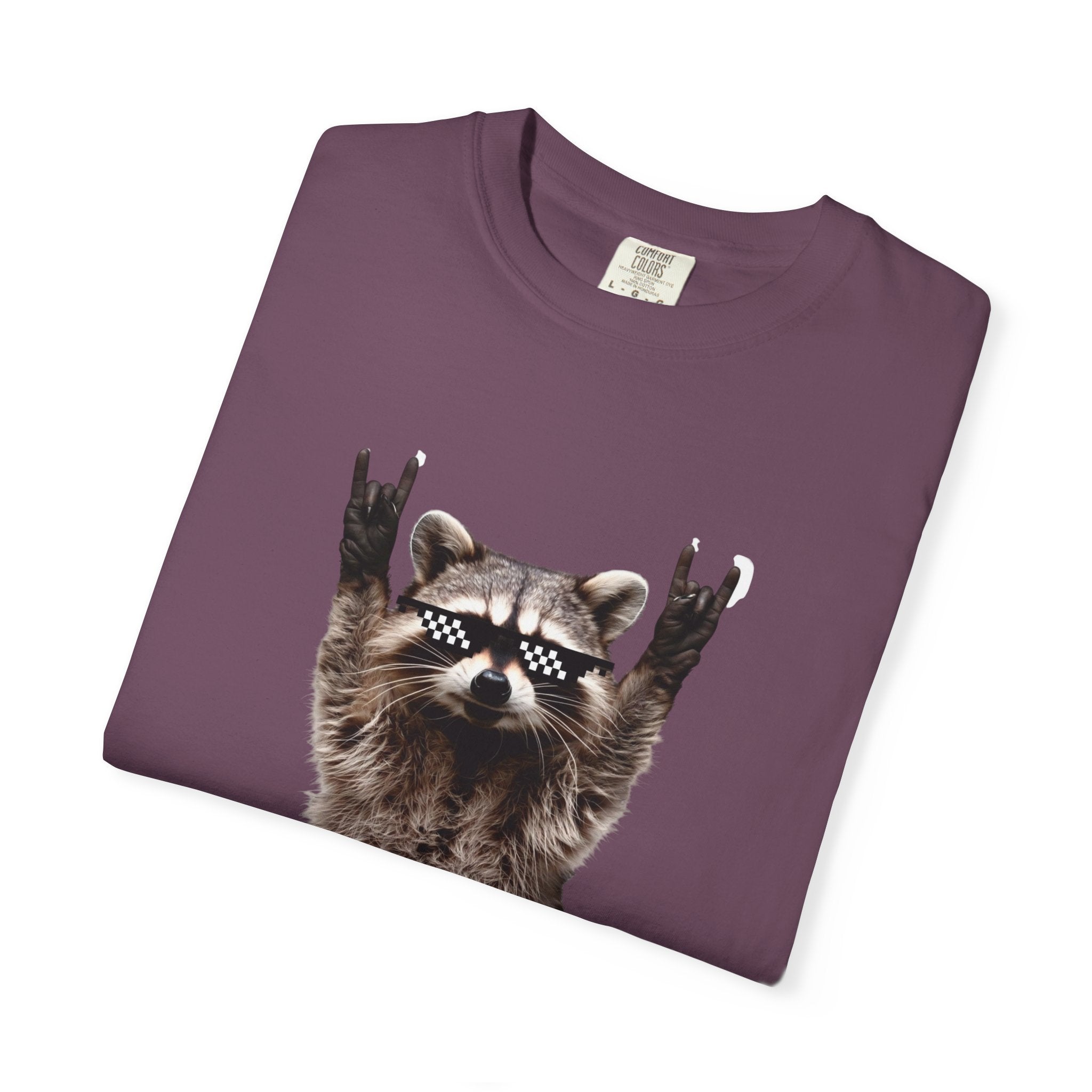 Rock On Raccoon T-Shirt — Cool Sunglasses Graphic Tee
