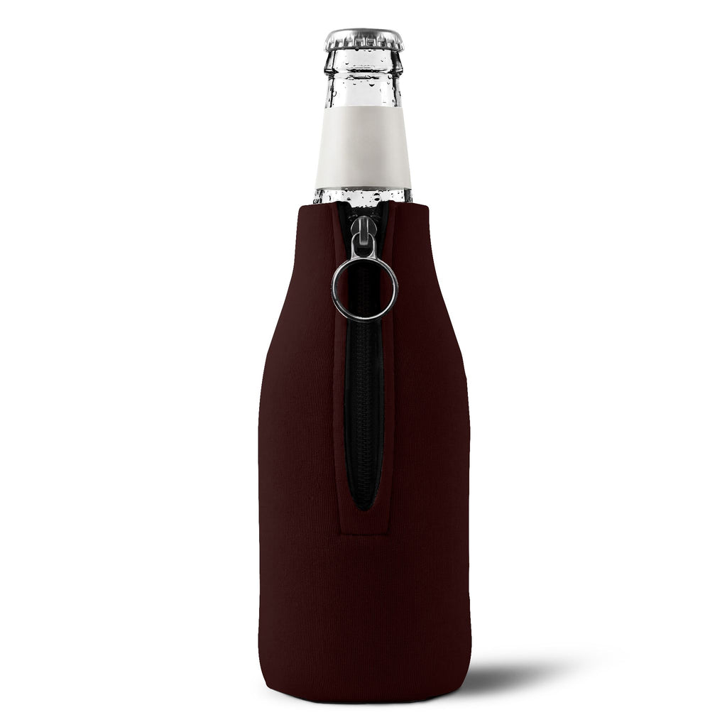 Zip-Up Bottle Cooler Sleeve — "Go Pokes!" Mascot Can Koozie