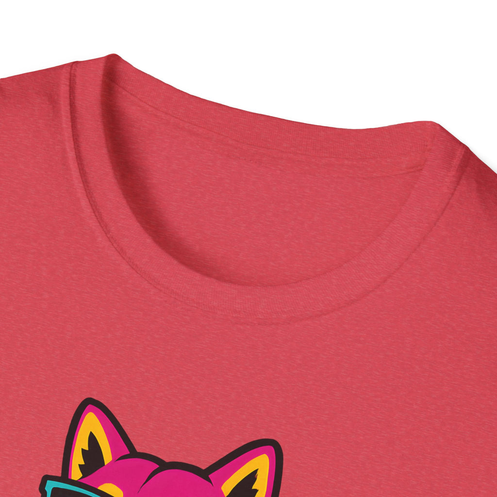 Pawsome Sunglasses Dog T-Shirt – Retro Neon Shiba Graphic Tee