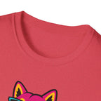 Pawsome Sunglasses Dog T-Shirt – Retro Neon Shiba Graphic Tee