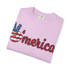 'Merica Peace Sign T-Shirt — Patriotic USA Flag Graphic Tee for 4th of July