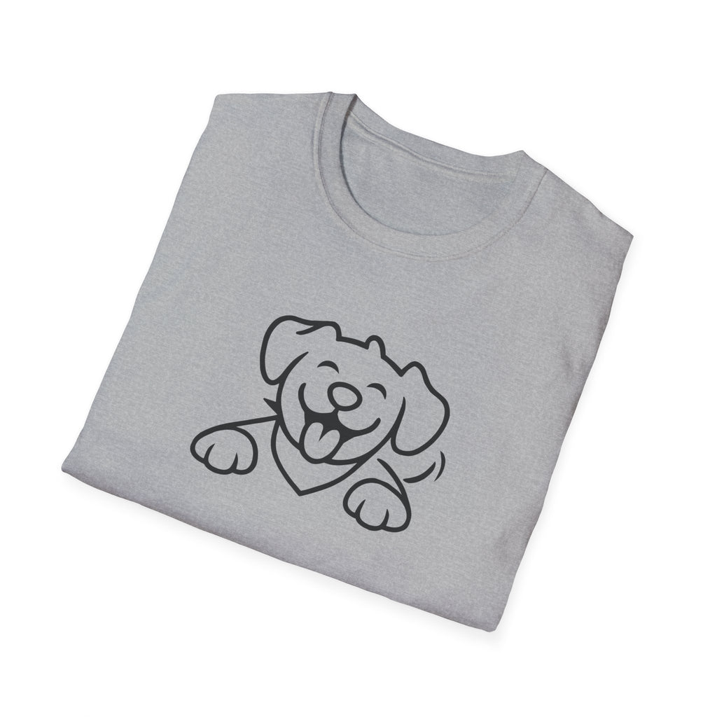 Dog Outline T-Shirt - Cute Happy Puppy Graphic Tee