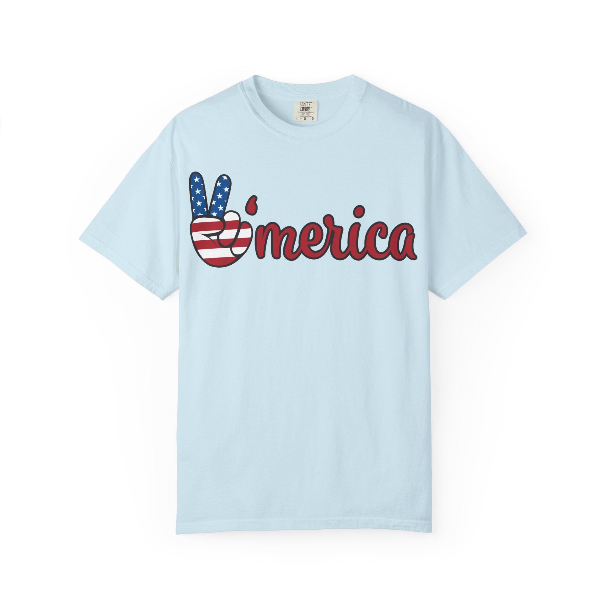 'Merica Peace Sign T-Shirt — Patriotic USA Flag Graphic Tee for 4th of July