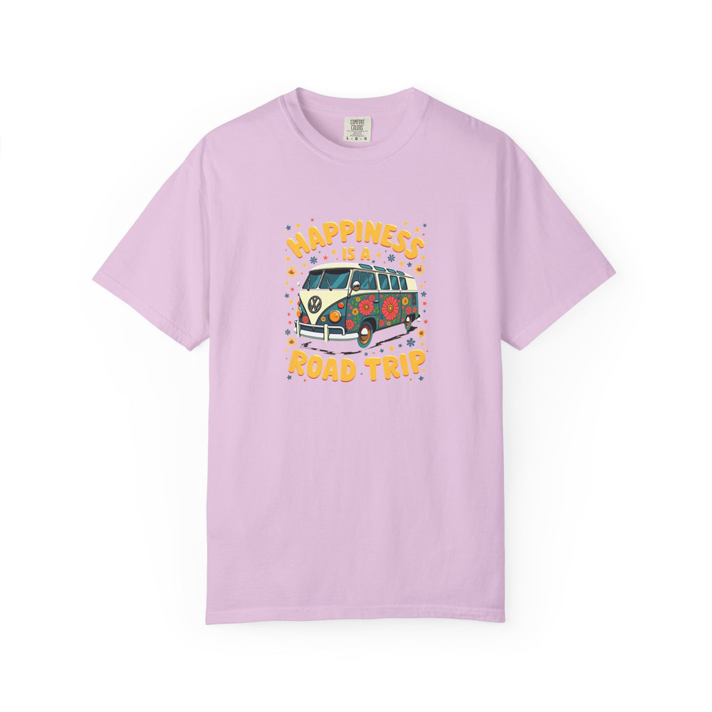 Road Trip T-Shirt — "Happiness Is A Road Trip" Vintage Camper Tee