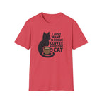 Cat & Coffee T-Shirt — "I Just Want to Drink Coffee and Pet My Cat" Graphic Tee