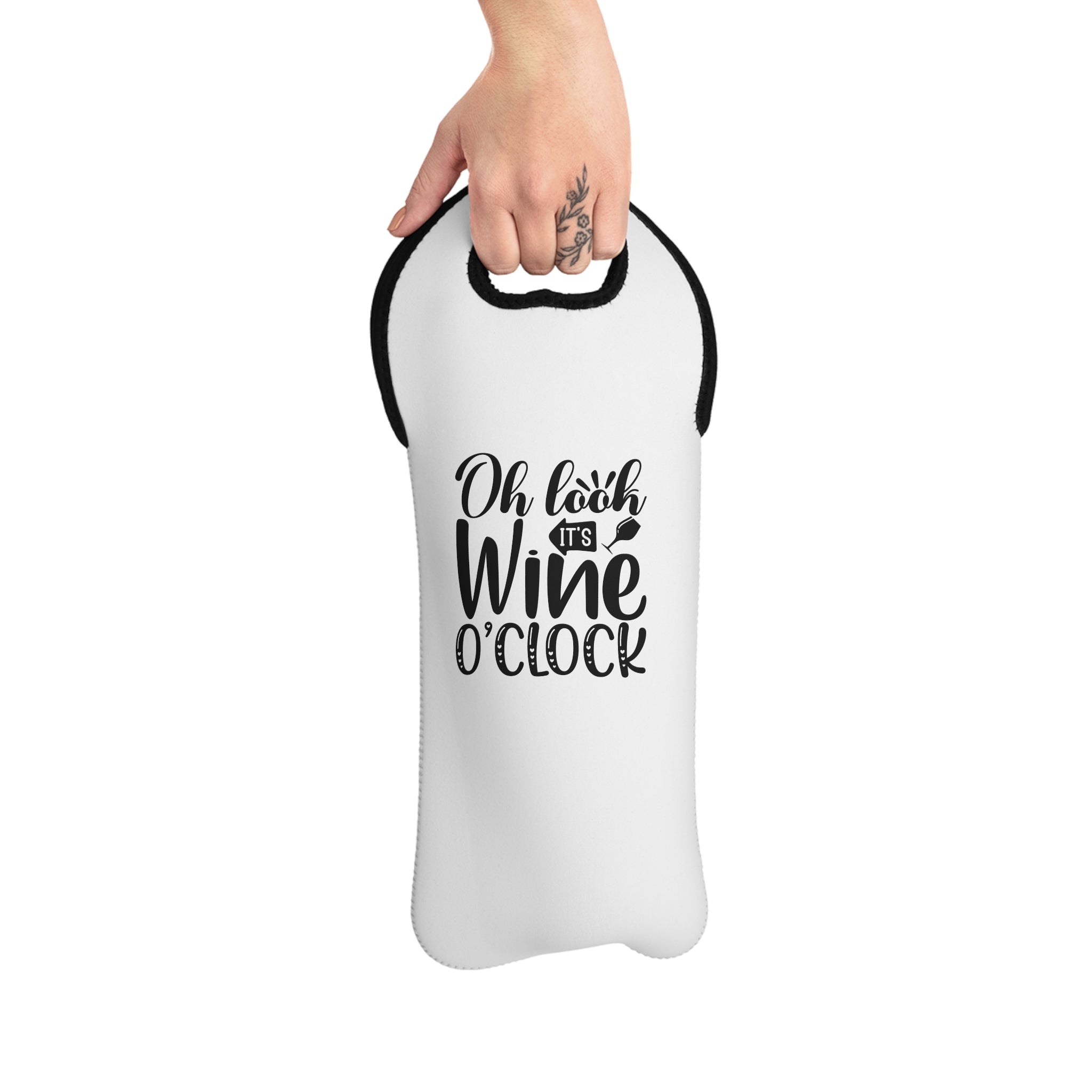 Wine Tote — "Oh Look It’s Wine O’Clock" Insulated Bottle Bag
