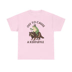 Off to Cause a Kerfuffle T-Shirt — Funny Frog Riding Raccoon Graphic Tee