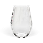 Stemless Wine Glass - "Drink Happy Thoughts" Cheerful Wine Glass Gift