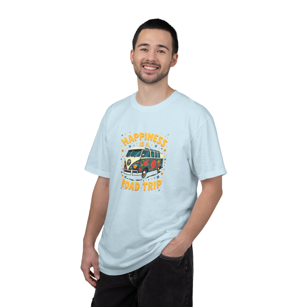 Road Trip T-Shirt — "Happiness Is A Road Trip" Vintage Camper Tee