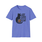 Cat & Coffee T-Shirt — "I Just Want to Drink Coffee and Pet My Cat" Graphic Tee