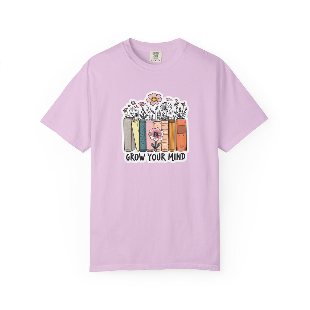 Grow Your Mind Book Stack T-Shirt